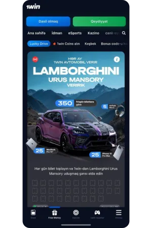 1win yukle bonus aktivləşdirmə ekranı