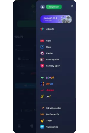 1win apk yukle qeydiyyat ekrani tətbiqdə